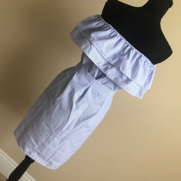 Summer Off the shoulder dress with belt - Picture 3 of 4